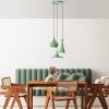 Elegáns menta csillár, állítható magasságú 45-135 cm, fém test, 3 x E27 aljzat, Ø45 cm | Tökéletes modern lakóterekhez, stílusos és funkcionális kialakításhoz