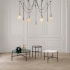 Elegáns fekete-nikkel csillár, 120 cm átmérőjű, állítható magasságú, 7 x E27 Max 40W | Stílusos egyszínű design modern terekhez | IP20 besorolású