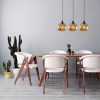 Elegáns arany-fekete csillár, fém test, állítható magasság 116 cm, 70 x 20 cm | 3 x E27 Max 40W | Nosztalgikus Glam skandináv dizájn