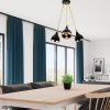 Modern csillár, fekete és arany, 60 cm átmérő, 63 cm magasság | Fém ház, 3 db E27 aljzat, elegáns skandináv dizájn elbűvölő terekhez