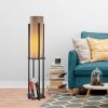 Stílusos fekete állólámpa, 130 cm magas, fém ház, 20 cm árnyékoló, E27 aljzat, 40 W Max, 400 cm kábel, IP20, tökéletes modern lakóterekbe