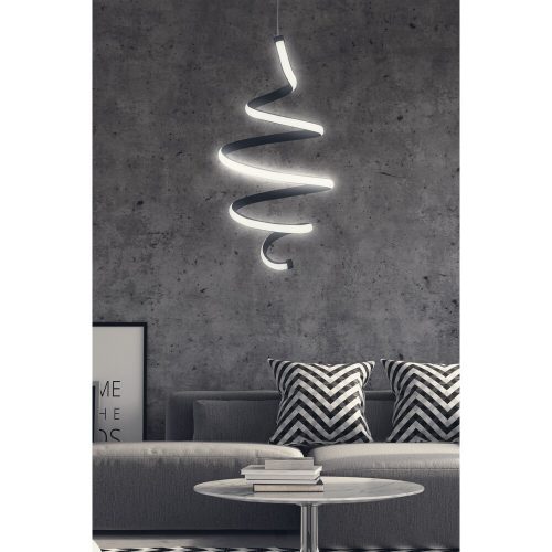 Állítható fekete csillár, alumínium test, 43 x 24 x 24 cm | LED-aljzat, 6500K fehér fény, 24-36 Watt | Modern elegancia otthonra és irodára