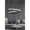 Állítható fekete csillár, alumínium test, 44 x 44 x 13 cm | LED-aljzat, 24-36 Watt, fehér fény 6500K | Modern elegancia otthonra és irodára