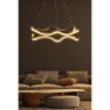 Állítható fekete csillár, alumínium test, 50 x 50 x 10 cm | LED 4000K, sárga fény, 60-80 Watt | Modern design elegáns terekhez