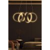 Állítható fekete csillár, alumínium test, 55 x 55 x 20 cm | LED 4000K, sárga fény, 60-80 Watt | Modern design elegáns terekhez