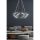 Elegáns fekete csillár, állítható magasság 0-80 cm, 55 x 55 x 20 cm, alumínium ház, LED 6500K, 60-80 Watt | Modern világítás otthoni és irodai használatra