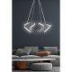 Elegáns fekete csillár, állítható magasság 0-80 cm, 55 x 55 x 20 cm, alumínium ház, LED 6500K, 60-80 Watt | Modern világítás otthoni és irodai használatra