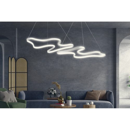 Állítható fehér LED csillár (2 db), alumínium ház, 35 x 46 cm | 6500K Bright Light | Modern dizájn otthoni és irodai használatra, elegáns és funkcionális