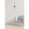 Elegáns Sárga Isinglass csillár, 60 cm Magasság | 10 cm sapka átmérő, E27 aljzat, IP20 | Tökéletes modern lakóterekbe és étkezőkbe