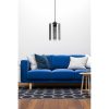 Elegáns füstszínű csillár, üvegtest és sapka, 60 cm magas, Ø10 cm sapka, E27 foglalat, IP21 besorolású | Tökéletes modern lakóterekbe és étkezőkbe