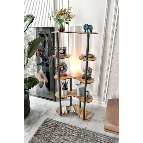 Elegáns diófa állólámpa, 150 cm magas, kézműves papír és MDF ház, 1 x E27 aljzat (max. 40 W), stílusos világítás a modern lakberendezéshez, IP20 besorolás