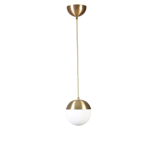 Elegáns arany-fehér csillár, állítható magasság 70 cm, fém test antik bevonattal, E27 aljzat max 40 W, tökéletes modern terekbe