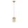 Elegáns rattan és arany csillár, állítható magasság 70 cm, antik bevonatú fém, 14 cm átmérőjű sapka, E27 foglalat, tökéletes modern terekbe és étkezőkbe