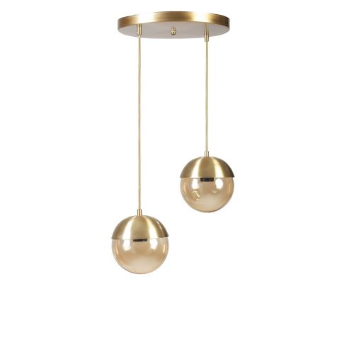 Elegáns aranycsillár, állítható magasság 70 cm, fém test antik bevonattal, 15 cm-es sapka átmérő, E27 foglalat, tökéletes modern terekbe
