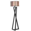 Elegáns állólámpa fa házzal, 150 cm magas, 45 cm sapka átmérő, be/ki kapcsoló, E27 foglalat (max. 40W) | Stílusos világítás otthoni és irodai használatra