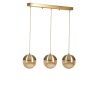 Elegáns arany csillár, állítható magasságú, fém test antik bevonattal, 15 cm-es sapka átmérő, 55 cm alaplap | E27 aljzat, max 40W | Modern terekbe tökéletes