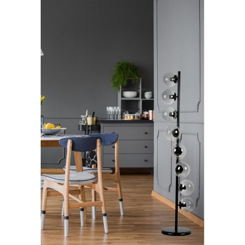 Elegáns fehér állólámpa, 155 cm magas, fém ház statikus sütőfestéssel, E27 foglalat Max 40W, 30 cm alaplap | Modern dekorációhoz tökéletes