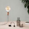 Elbűvölő réz asztali lámpa, 21 x 21 cm, magasság 35 cm | Fém ház, E27 Socket Max 40W, 150 cm Kábel | Elegáns világítás modern terekbe