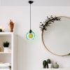 Elegáns zöld csillár, állítható magasság 40-120 cm, fém test, Ø20 cm sapka, Ø14 talp, 90 cm kábel, E27 aljzat, tökéletes modern terekbe