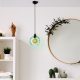 Elegáns zöld csillár, állítható magasság 40-120 cm, fém test, Ø20 cm sapka, Ø14 talp, 90 cm kábel, E27 aljzat, tökéletes modern terekbe