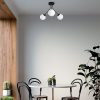 Elegáns fekete csillár, fém test, 56 cm átmérő, 40 cm magasság | 3 x E14 aljzat, nem állítható | Tökéletes modern lakóterekhez, IP20 besorolású