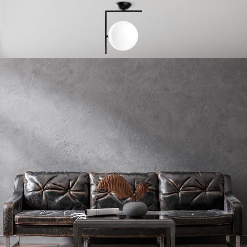 Elegáns fekete csillár, fém test, 30 x 25 x 43 cm | 1 x G9 aljzat (max. 10 W) | Stílusos világítás modern otthonokhoz, IP20 besorolású