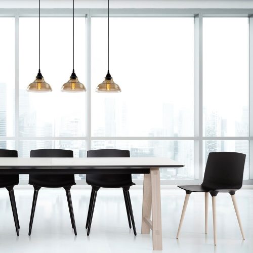 Skandináv csillár, Fekete vastest, 72 x 72 cm, Magasság 108 cm, E27 Socket Max 40W, 90 cm Kábel | Elegáns világítás modern terekbe