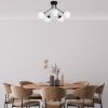 Elegáns fekete csillár, fém test, 62 cm átmérő, 40 cm magasság | 5 x E14 aljzat, nem állítható | Tökéletes modern lakóterekhez, stílusos világítási megoldás