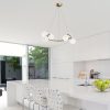 Elegáns aranycsillár, állítható magasságú 35-115 cm, fém test, 55 x 50 cm, 6 x G9 Max 10W, IP20 | Tökéletes modern lakóterekbe és étkezőkbe