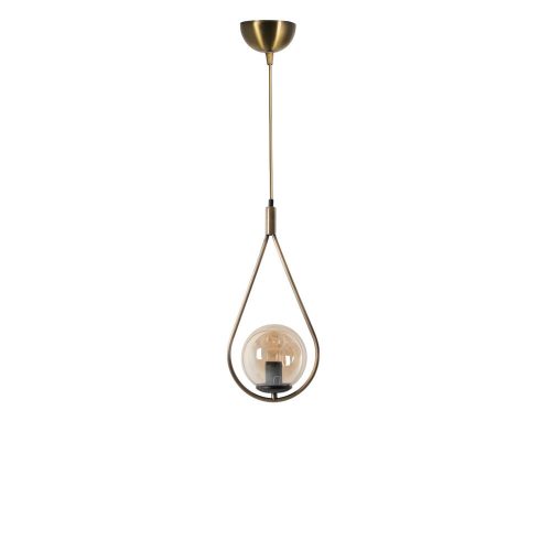 Glam skandináv csillár, 70 cm Magasság, 20 cm Átmérő | 100% fém, fehér és réz, E27 Max 40W | Elegáns világítás modern terekbe