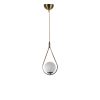 Glam skandináv csillár, 70 cm Magasság, 20 cm Átmérő | 100% fém, E27 foglalat, fehér és réz | Elegáns világítás modern terekbe