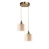Glam skandináv csillár, 70 cm Magasság, 25 cm Átmérő | 100% fém, réz bevonat, E27 aljzat, max 40 W | Elegáns világítás modern terekbe