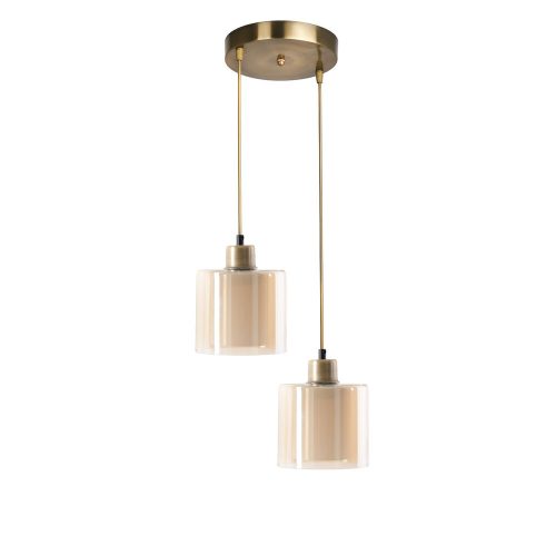 Glam skandináv csillár, 70 cm Magasság, 25 cm Átmérő | 100% fém, réz bevonat, E27 aljzat, max 40 W | Elegáns világítás modern terekbe