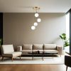 Elegáns fém csillár, fehér és arany, 30 cm átmérő, állítható magasság 70 cm | E27 Max 40W, IP20 | Tökéletes modern lakóterekbe és étkezőkbe
