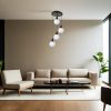 Elegáns fekete-fehér csillár, fém test, állítható magasság 70 cm, átmérő 30 cm, E27 aljzat max. 40 W, stílusos világítás modern terekbe