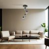 Elegáns fémcsillár, állítható magasság 70 cm, fekete és füstölő felület, 30 cm átmérő, E27 aljzat max. 40 W, stílusos világítás modern terekbe