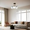 Elegáns fekete-fehér csillár, fém test, 50 cm átmérő, 32 cm magasság | E27 aljzat, max 40W, IP20 | Tökéletes modern lakóterekbe