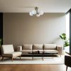 Elegáns fémcsillár üvegsapkával, 40 cm átmérő, 30 cm magasság | E27 aljzat, max 40W | Fehér és arany kivitel | Tökéletes modern enteriőrbe