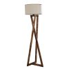 Elegáns réz állólámpa, faház, 150 cm magas, 45 cm szövet sapka, E27 aljzat, be-/kikapcsoló | Stílusos világítás a modern lakberendezéshez