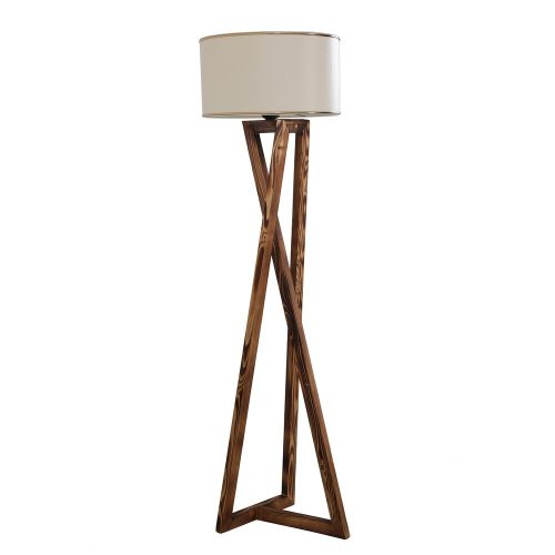 Elegáns réz állólámpa, faház, 150 cm magas, 45 cm szövet sapka, E27 aljzat, be-/kikapcsoló | Stílusos világítás a modern lakberendezéshez