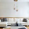 Glam skandináv csillár, 70 cm Magasság, 25 cm Átmérő | 100% fém, réz bevonat, E27 aljzat, max 40 W | Elegáns világítás modern terekbe