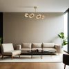 Elegáns borostyán és arany csillár, fém test, 90 cm hosszú, 15 cm sapka átmérő, E27 foglalat, 65 cm magasság | Stílusos világítás modern terekhez, IP20 besorolású