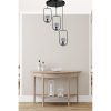 Ipari skandináv csillár, 70 cm Magasság, 30 cm Átmérő | 100% fém, fekete felület, E27 aljzat, max 40 W | Stílusos világítás modern terekbe