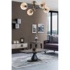 Modern réz csillár, 65 cm átmérő, 35 cm magasság | 100% fém, E27 foglalat, kemencében szárított festék, bordázott bevonat | Glam és skandináv design