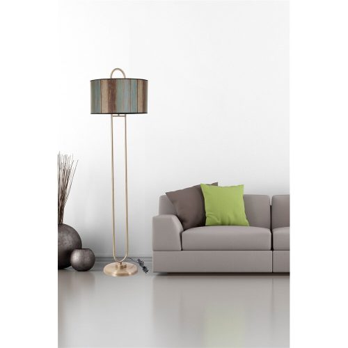 Modern állólámpa, 170 cm magas, 100% fém, bukóborítás, E27 foglalat, 45 cm ernyő | Elbűvölő geometriai kialakítás a stílusos lakberendezéshez