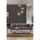 Glam skandináv csillár, 70 cm magasság, 30 cm átmérő | 100% fém, réz bevonat, E27 aljzat, max 40 W | Elegáns világítás modern terekbe