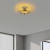 Elegáns arany csillár, 36 x 36 x 12 cm | Fém ház, nem állítható magasságú, E27 aljzat (max. 40W) | Tökéletes modern lakóterekhez, IP20 besorolású