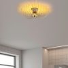 Elegáns arany csillár, fém test, Ø56 x 16 cm | Nem állítható magasságú, E27 aljzat, max 40W | Tökéletes nappaliba és étkezőbe, stílusos kialakítás