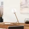 Modern asztali lámpa fém házzal és üvegkupakkal, 30 x 30 cm, magasság 51 cm | Vintage & White Design, E27 aljzat, 200 cm kábel | Glam és skandináv stílus