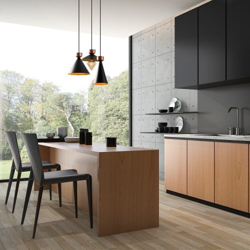 Modern fekete csillár, 67 x 67 cm, állítható magasság, fém test, 3 x E27 Max 40 W, elegáns skandináv dizájn elbűvölő terekhez